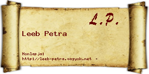 Leeb Petra névjegykártya